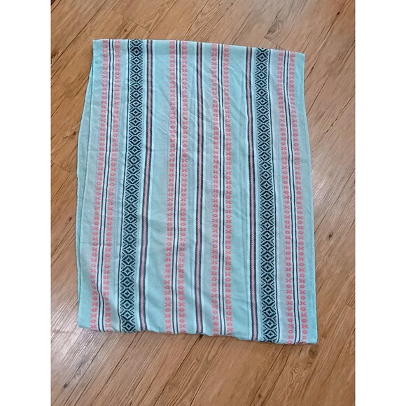 Coral And Teal Botanical Infinity Scarf Vibrant - Picture 1 of 6